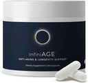 InfiniWell InfiniAge Longevity Supplements - Advanced Cellular Health Supplements with Lutein, N-Acetyl Cysteine (NAC) & Low Dose Zink - Support Nutrient Sensing & Mitochondrial Health (30 Capsules)