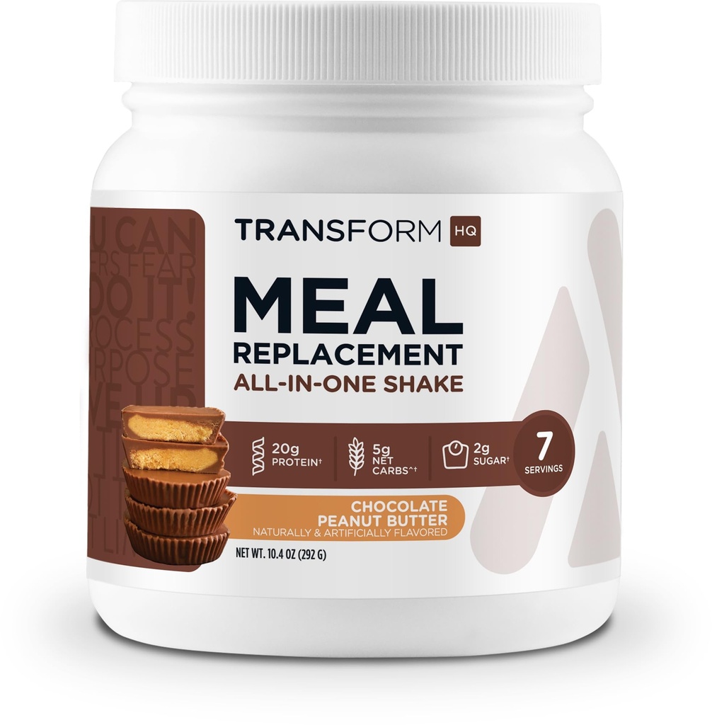 TransformHQ Maaltijd Vervanging Shake Powder 7 Serves (Chocolaat Pindakaas) - Glutenvrij, Non-GMO