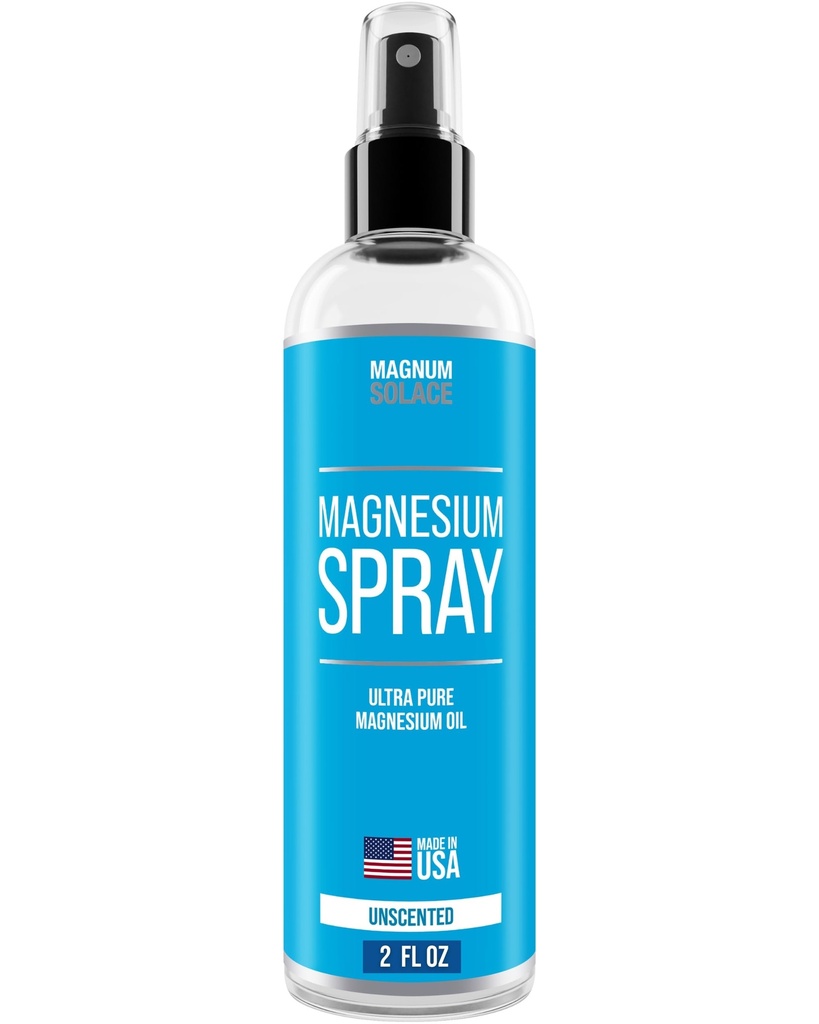 Magnesium Spray - USP Grade Pure Magnesium Oil Spray - Made in USA Sinds 2008, 2 oz