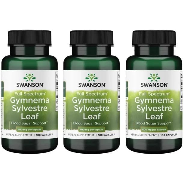 Swanson Full Spectrum Gymnema Sylvestre Leaf - Traditioneel Ayurvedic Herb - (100 capsules) 3 Pack
