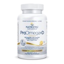 Nordic Naturals ProOmega-D, Lemon Flavor - 60 Zachte Gels - 1280 mg Omega-3 + 1000 IE D3 - High-Potency Fish Oil - EPA & DHA - Brain, Eye, Heart, & Immune Health - Non-GMO - 30 Servers