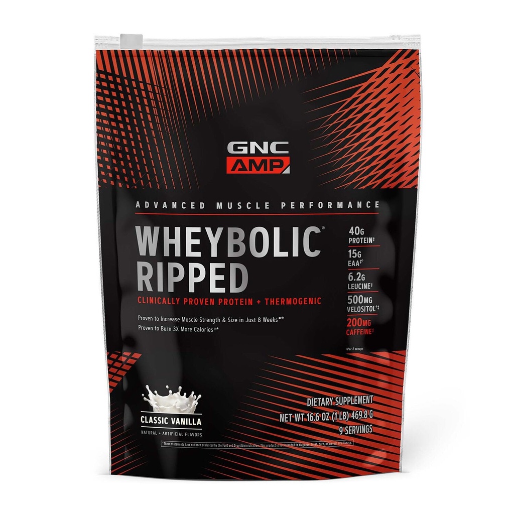 GNC AMP Wheybolic Ripped - Klassieke Vanille (9 porties)