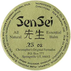 Christopher's originele Formules Zalf Menthol Rub .25 oz