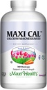 Maxi Health Calcium 1000 mg Supplement met vitamine D3 (1000 IE) en Magnesium (500 mg) - Bot, tanden en gezamenlijke ondersteuning voor mannen en vrouwen - 360 capsules - Maxi Cal