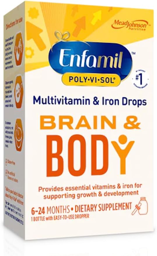 Enfamil Poly-Vi-Sol Multivitamine Supplement Drops with Iron 50 ml (Packaging May Vary)