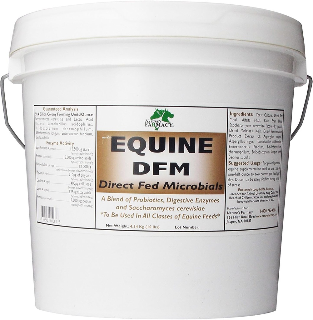 Nature's Farmacy Equine DFM (Direct Fed Microbial) Live Probiotica, Enzymes 50 Miljard CFU Ounce (5 Pond)