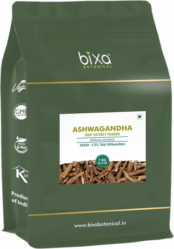 bixa BOTANIC Ashwagandha Root Dry Extract - 2,5% Totaal Withanolides by Gravimetrie (35.2 Ounce (Pack of 1))