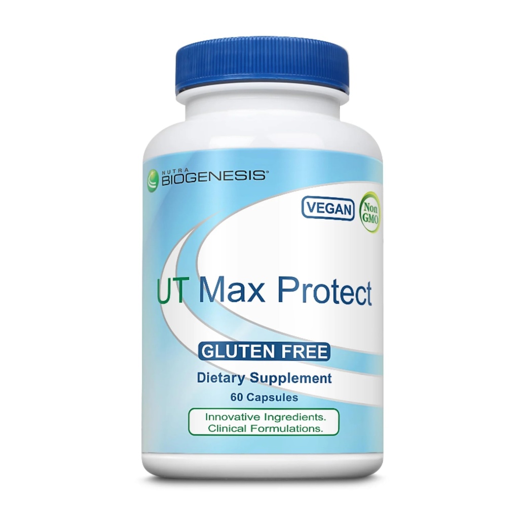 Nutra Biogenese UT Max Protect - D Mannose Supplementen voor vrouwen, Cranberry Pillen voor Urine Tract Cleanse & Bladder Health, 500mg D-Mannose Per Serving - 60 Veggie Capsules