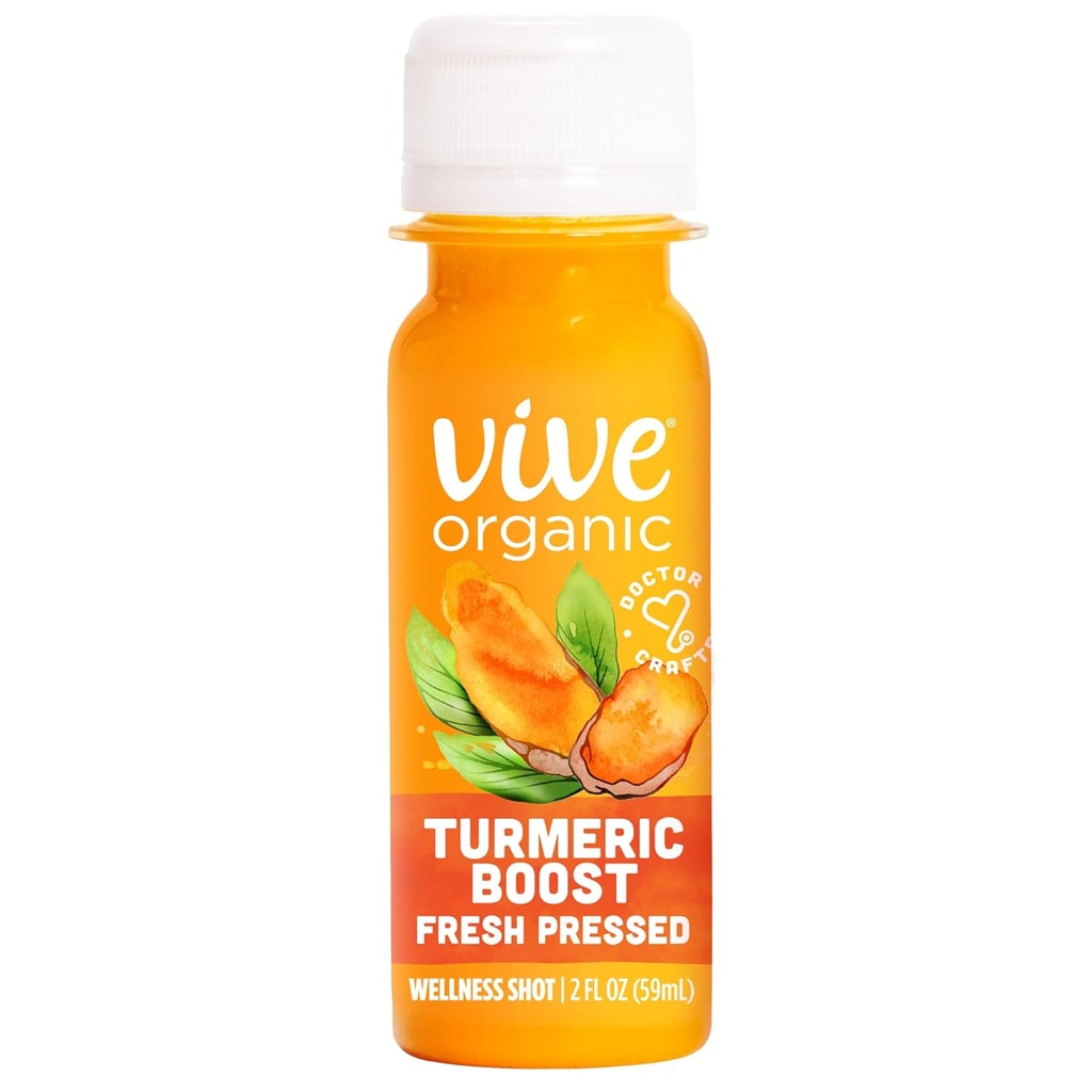 Vive Biologische Pure Boost Turmeric Shot (2oz fles)
