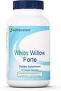 Nutra BioGenesis White Willow Forte - White Willow Bark Capsules voor spijsverteringsondersteuning met Boswellia, Kurkuma, Gember & Bromelain, Herbal Blend - 120 Vegan Capsules