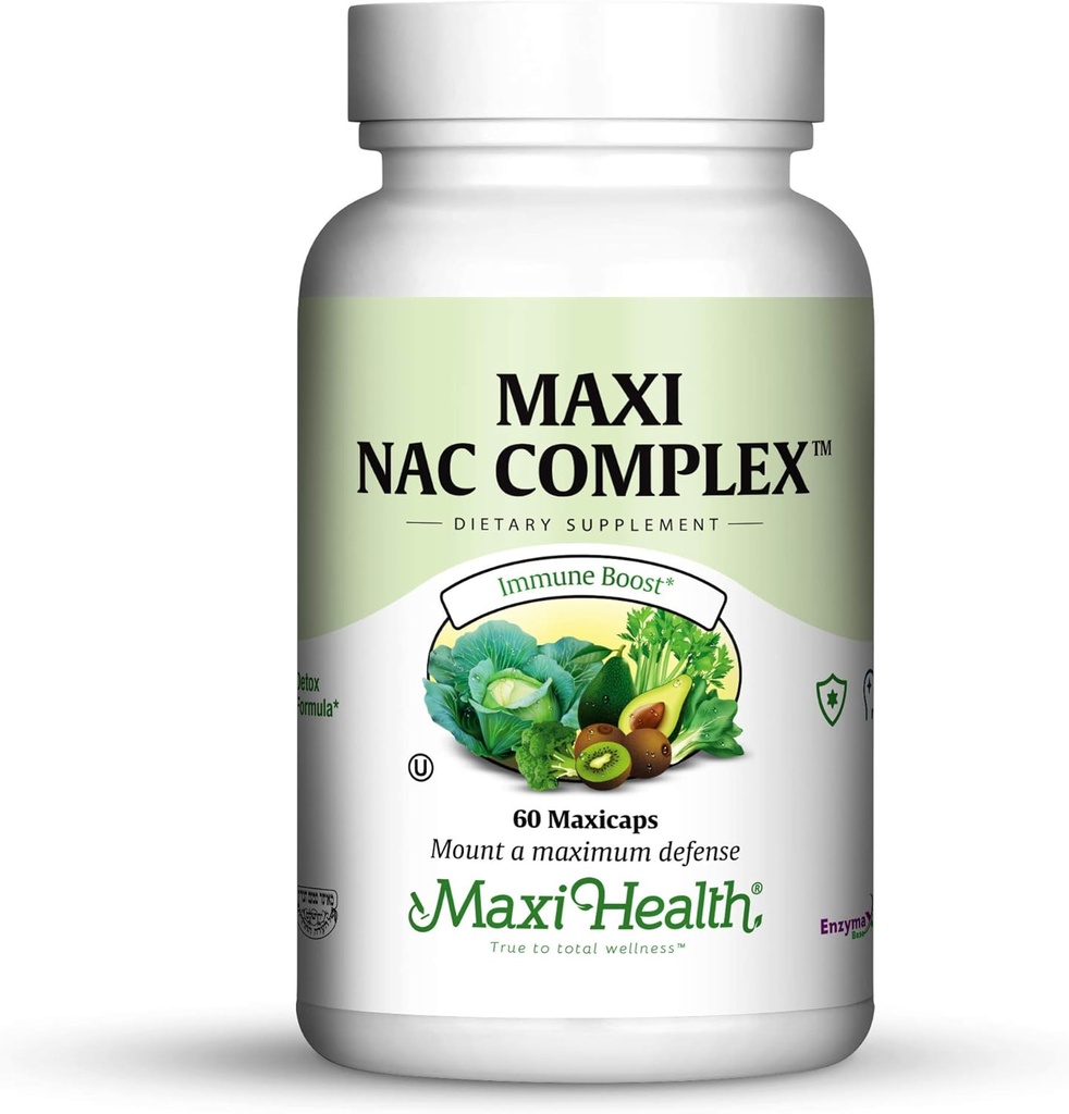 Maxi NAC Complex met Molybdenum en verminderde L Gluatathion Capsules, 60 Tellen