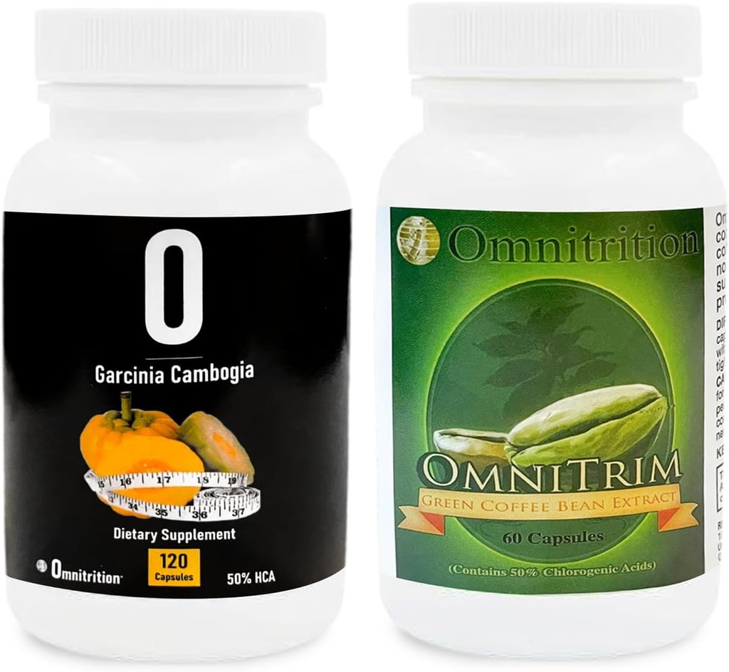 Omnitrition Supplementen Kit: Green Coffee Bean Extract (60 capsules) en Garcinia Cambogia (120 Veggie Capsules)