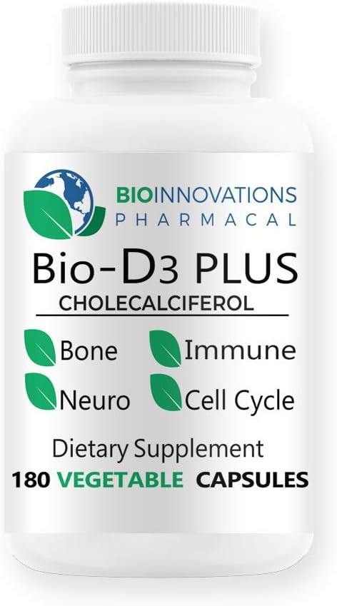 Bio-D3 Plus Boron Vitamine K2 Magnesium & Zink-Ondersteunt Cardiovasculaire Zenuwen Spieren Bot Tanden Tanden Immuun Gezondheid Weefsel Reparatie Balans Hormonen Metabolisme 180 Veganistische caps
