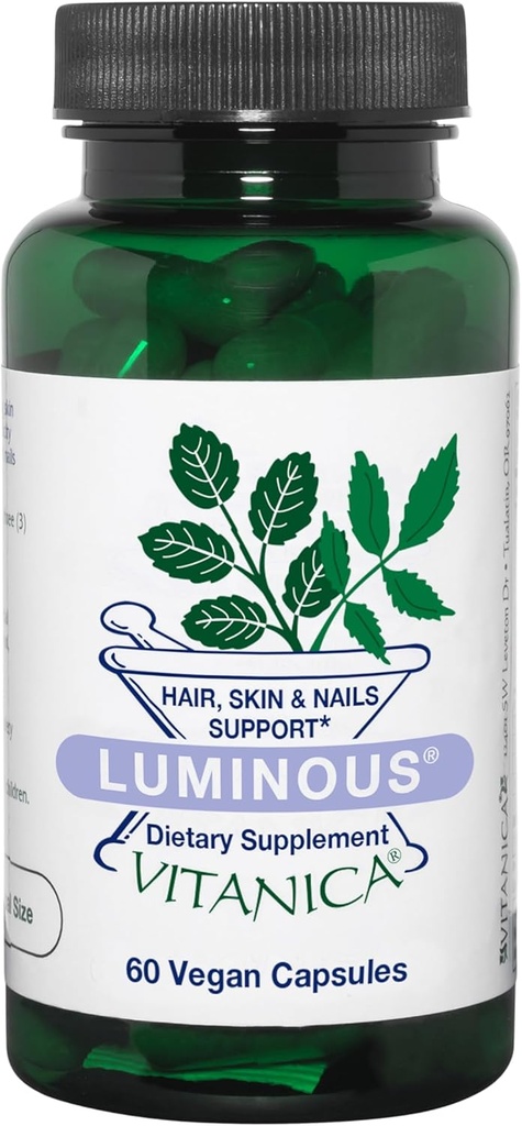 Vitanica Luminous, Haar, Huid en Nagel Ondersteuning, Vegan, 60 Capsules