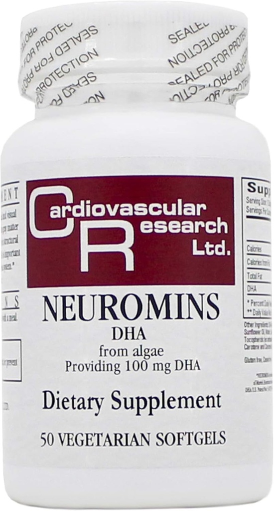 Neuromins 100mg (DHA) 50 Capsules - 3 Pack - Ecologische Formules/Cardiovasculaire Onderzoek