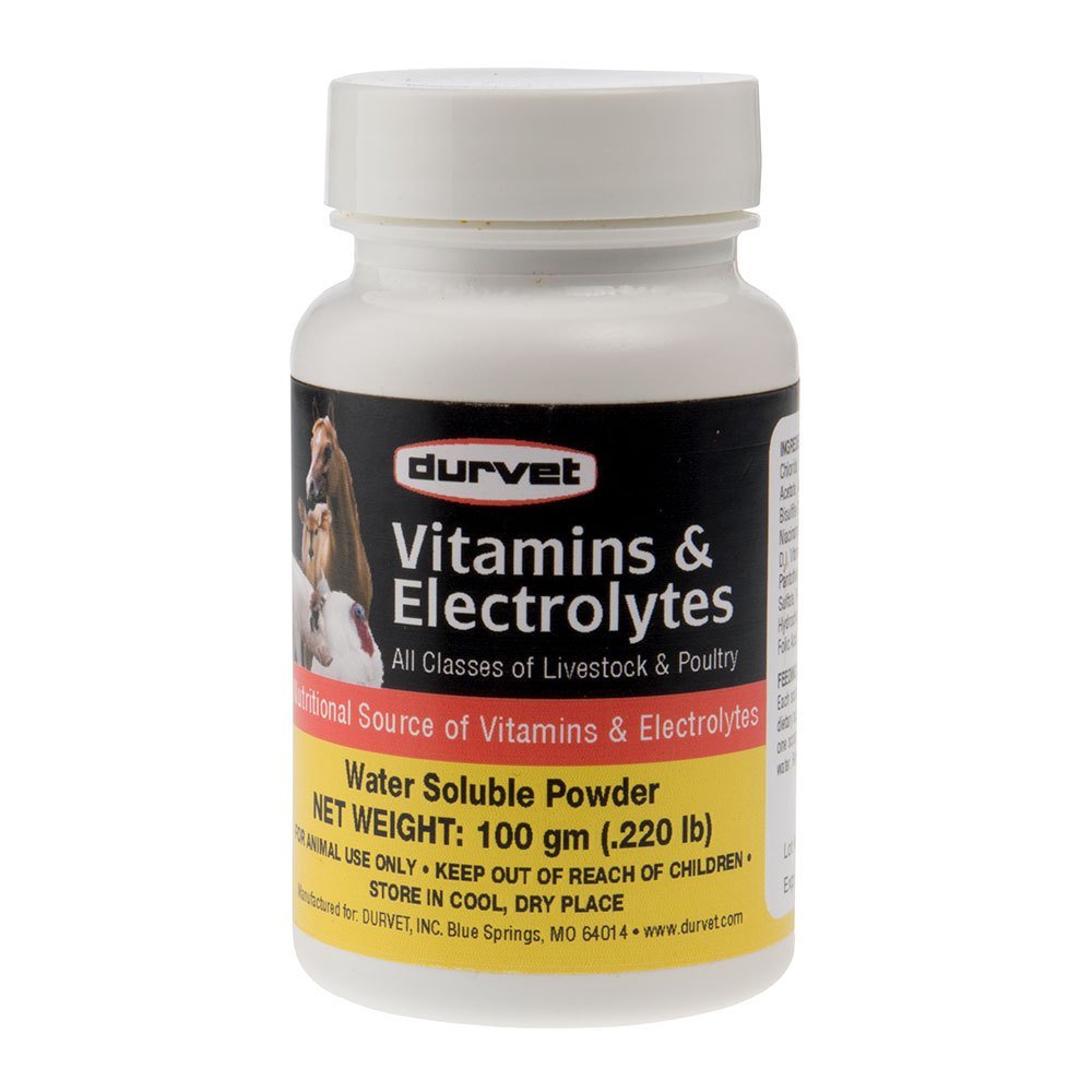 Durvet 698468 Vitaminen & Elektrolyten voor dieren en pluimvee 100G