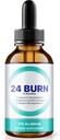 24 Burn Weight Loss Drops, All-Natural Liquid Formula, Premium Nutritional Blend om een actieve Lifestyle Energie, en Fitness, Officiële 24 Burn Gotas Reviews (30 Servings)