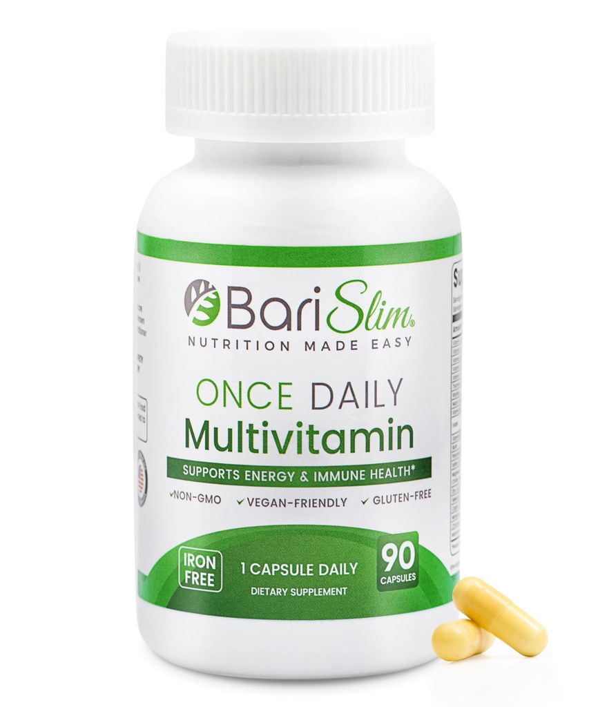 BariSlim Once Daily Bariatric Multivitamine Capsule - Iron-Free Formula - Bariatrische Vitamine en Supplement voor Post Chirurgie, inclusief Gastric Bypass en Gastric Sleeve
