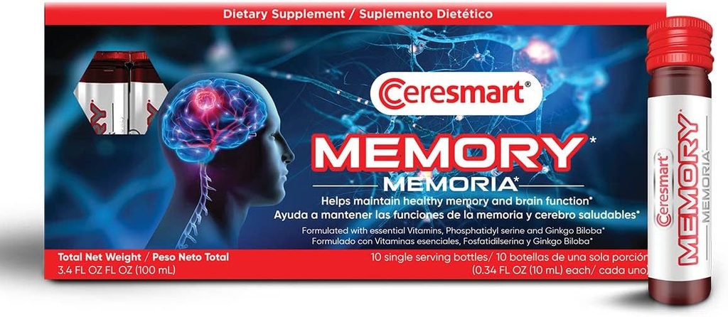 Ceresmart Geheugensupplement voor Hersenen 10-Pack Hersenen Boost Shots 