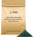 PURE ORIGINEEL INGREDIËNTEN Spirulinapoeder (8oz) Plant-based Complete Proteïne, Non-GMO