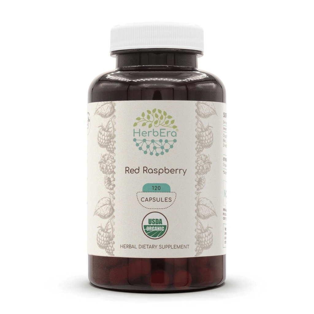 HerbEra Red Raspberry USDA Biologische 120 Capsules 