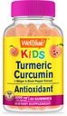 WellYeah Kurkuma Curcumin met zwarte peper Gummies voor kinderen - Natuurlijke Immune Ondersteuning, Gezamenlijke en Spier Gezondheid, Digestieve Gezondheid, en Hersenfunctie - Non-GMO, Veganist, Glutenvrije - 60 Tellen