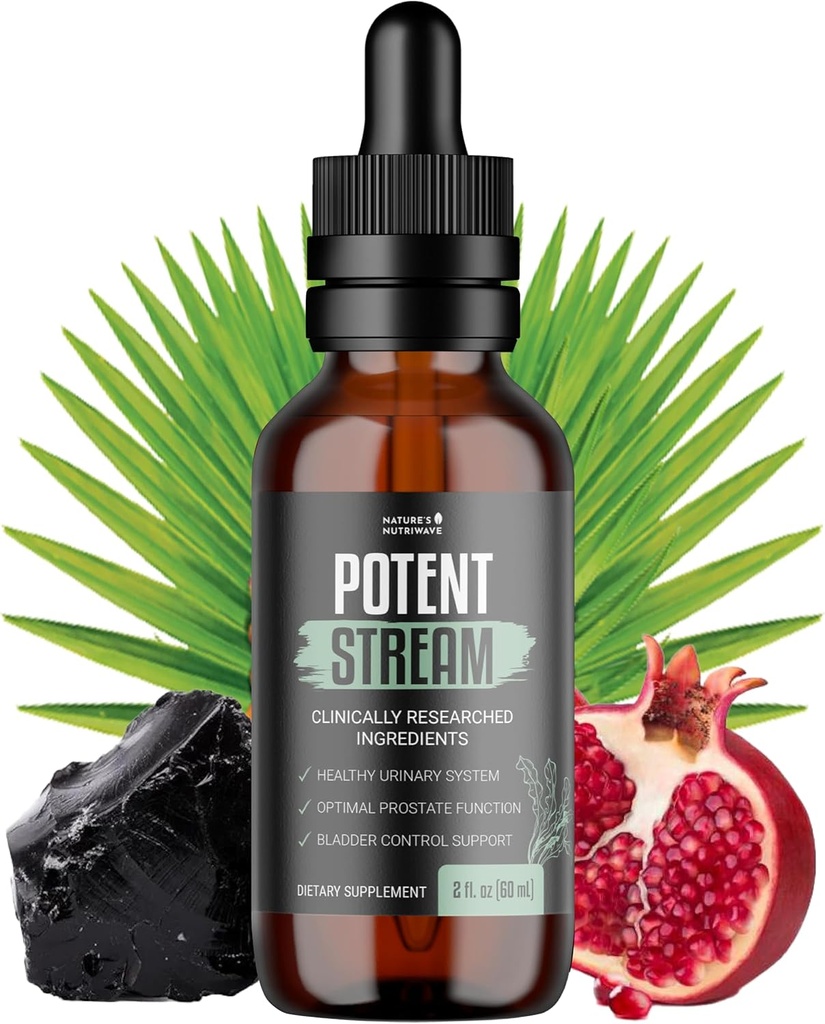 PotentStream Drops - Originele Formule, Natural Liquid Supplement met Plant ondoordringbaar 100% natuurlijk, Made in USA, 1 maand Supply