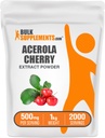 BulkSupplements.com Acerola Cherry Extract Powder - Natural Vitamin C Supplement, Acerola Cherry Powder - Vegan & Glutenvrij, 500mg per portie, 1kg (2,2 lbs) (pakket van 1)