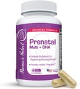 Mama's Select Prenatale Vitaminen voor vrouwen met ijzer, vitamine D, DHA en meer voor zwangere vrouwen, Methyl Folaat Veilig voor MTHFR - Voorzichtig op maag, 60 Veggie Capsules