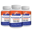 Max-Bio Kalium Iodide 130mg Capsules - 180 Tellen - Dieetsupplement voor schildklierondersteuning en bescherming