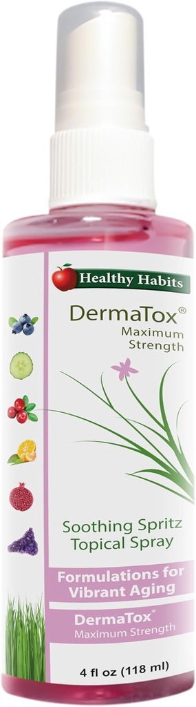 Gezonde gewoontes DermaTox 4oz Verzachten Spritz Topische spray Alle doeleinden Veilig en effectief Topische spray Verzachtende huid voeding