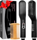 Baard Straightener voor mannen,Premium Verwarmde baard Brush w/Anti-Scald Feature, Baard Straightening Comb,Unieke vadersdag verjaardag Valentijnscadeaus voor mannen Hem vader vriendje Kerst Stocking Stuffers