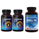 BioEmblem Kurkuma Curcumine met klinisch bestudeerd TurmiPure Antarctische Krill Oil Supplement