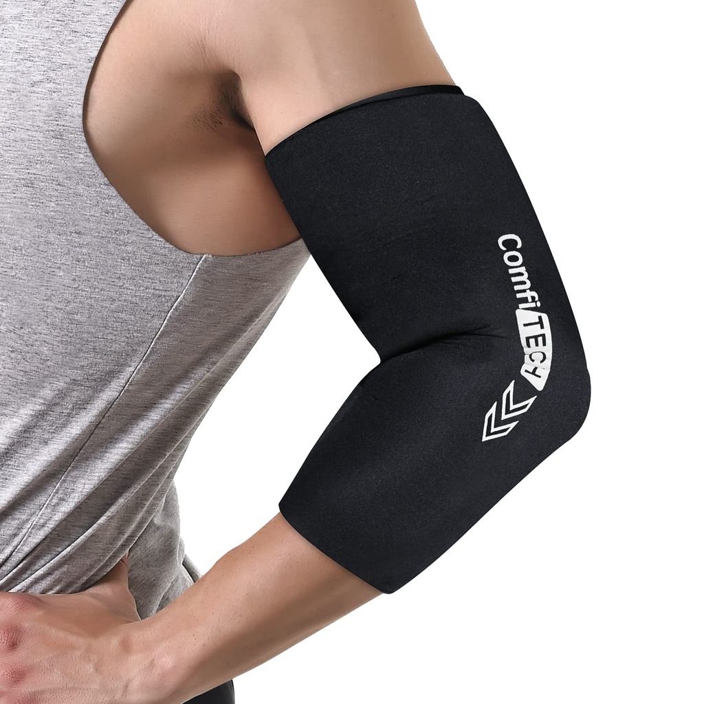 ComfiTECH Elbow Ice Pack Wrap, Multi-Use Ice Pack voor Elleboog, Arm, Knie en Kalf, Flexibele Ice Sleeve voor Tennis Ellebogen, Golfers Arm, Spierontspanning, Groot