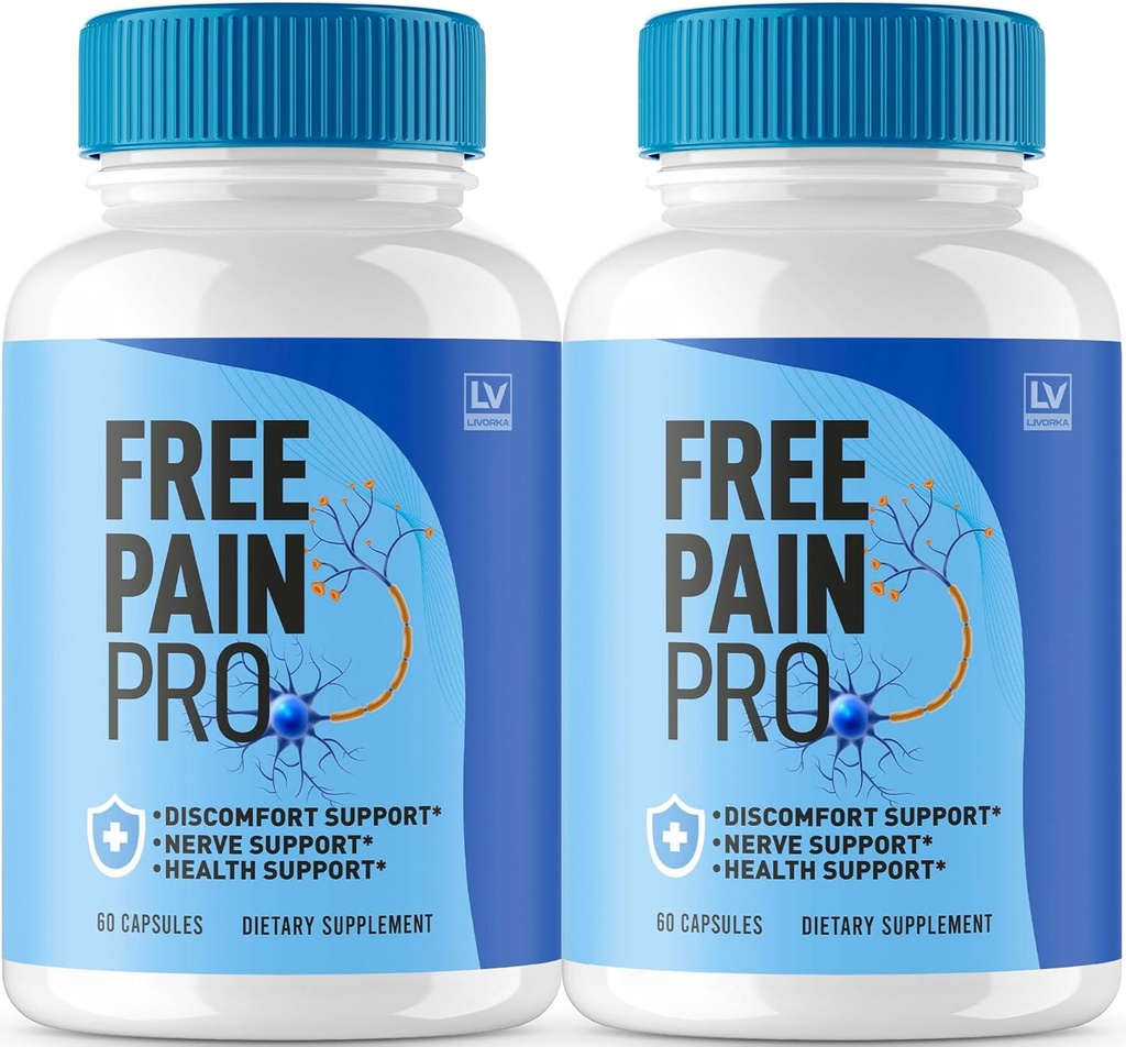 (2 Pack) Gratis pijn Pro Capsules, Officiële Gratis pijn Pro Supplement Capsules Advanced Formula, Gratis pijn Pro Pillen Alle natuurlijke ter ondersteuning van de algehele wellness, Gratis pijn Pro Formule Review, 120 Capsules