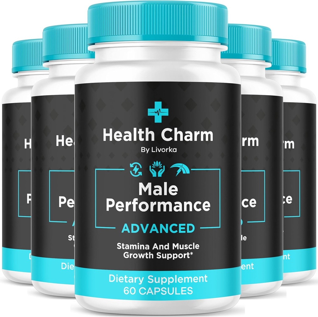 (5 Pack) Health Charm, Health Charm Pillen, Health Charm Capsules, Official Health Charm voor mannen Capsules, Health Charm Supplement Ondersteuning, Health Charm Alle natuurlijke Pastilla's, 300 Capsules Gedurende 5 maanden