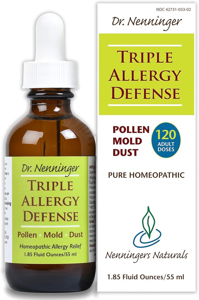 Triple Allergie verdediging 120 Doses Multi-Symptoom Relief Pollen schimmel stof