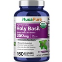 NusaPure USDA Organic Holy Basil Capsules 20:1 Extract, 350 mg Equivalent aan 7.000 mg 