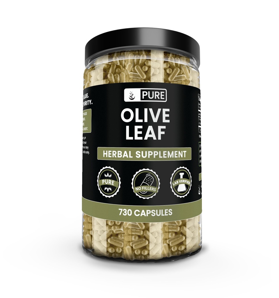 PURE ORIGINEEL INGREDIËNTEN Olijfblad (730 capsules) nr. Magnesium of rijstvullers