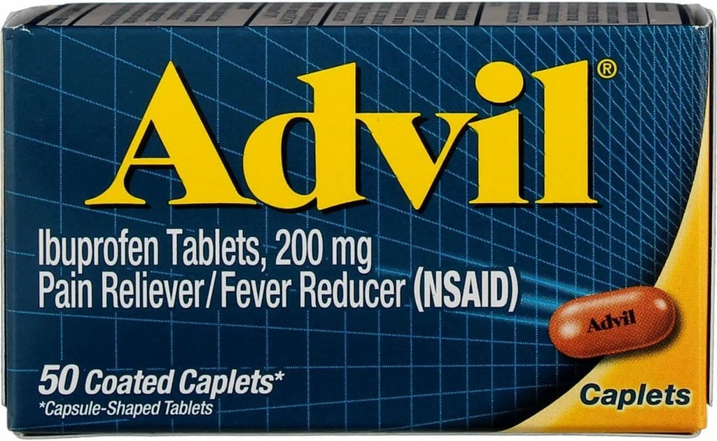 Advil Pain Reliver/Fever Reducer 200 mg Coated Tablets 50 ea (Pack of 6)