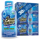 5-uurs ENERGIE Shots Extra sterkte, Blue Raspberry Flavor, 30 Tellen, 1,93 Fl Oz, Suikervrij, Zero Calorieën, Aminozuren en essentiële B Vitaminen, Dieetsupplement, Voel Alert en Energiek, 230 mg Cafeïne