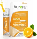 Aurora Nutrascience Micro-Pack Liposomale Vitamine C, Immune Support, 1000 mg Per Serving, Vegan, Glutenvrij, Niet-GMO, 10 Single Serve Packets, Oranje