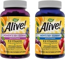 Nature's Way Alive! Vrouwen en mannen 50+ Gummy Multivitaminen, B-Vitaminen, Heerlijke smaken, 60 Gummies per fles