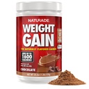 Naturade - Alle natuurlijke gewichtstoename Drinkmix - Glutenvrij, Heerlijke smaak, 1600 Calorieën per portie - Massa Gainer met/Carbohydraten & Proteïne - Chocolade, 20,3 Ounce (12 Servers).