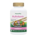 Natures Plus Animal Parade Gold Multivitamine Kinderen Kauwtabletten - Watermeloen smaak - 120 Animal Shaped Tablets - Vitamine D3, K2 & Probiotica - Veganistisch, Glutenvrij - 60 Totaal porties