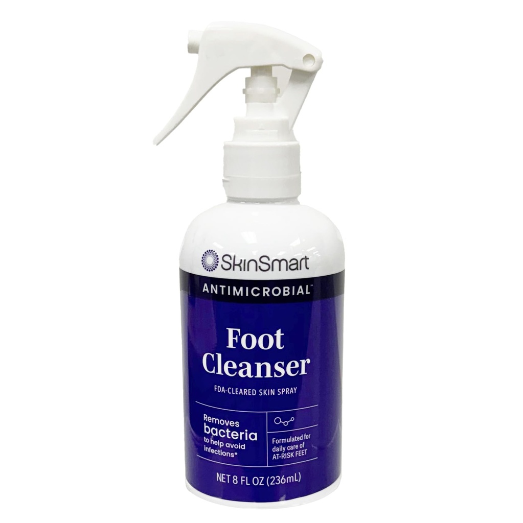 SkinSmart Antimicrobial Foot Cleanser, Hypochlorous Acid Spray, 8 oz