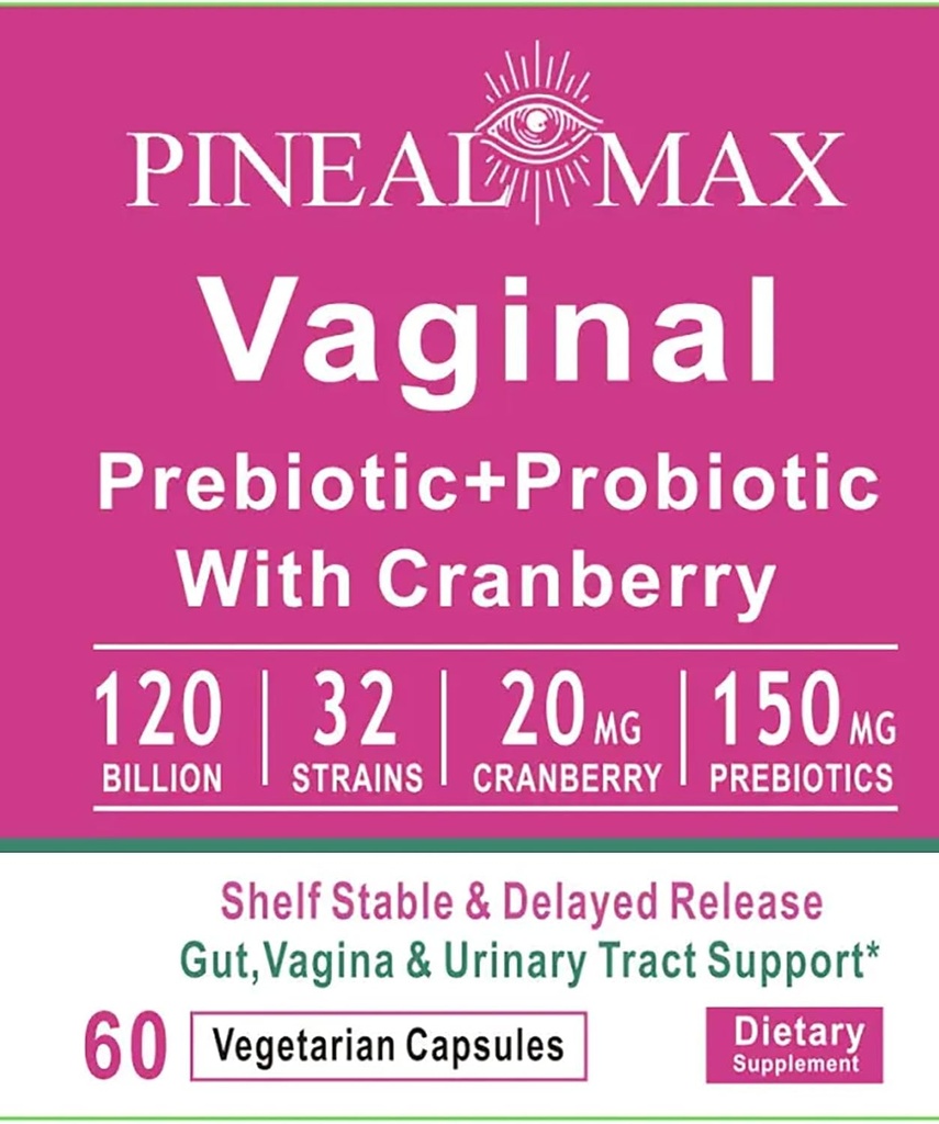 Vaginale Prebiotica+Probiotica met Cranberry, 120 miljard CFU, 32 strains, 150mg Prebiotica