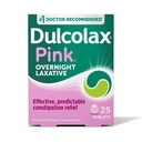 Dulcolax Pink Sticulant Laxative Tablets, Overnight Laxative, Predictable & Effective Constipatie Relief, Relives Straining & Bloating, Bisacodyl 5 mg, 25 Tel.
