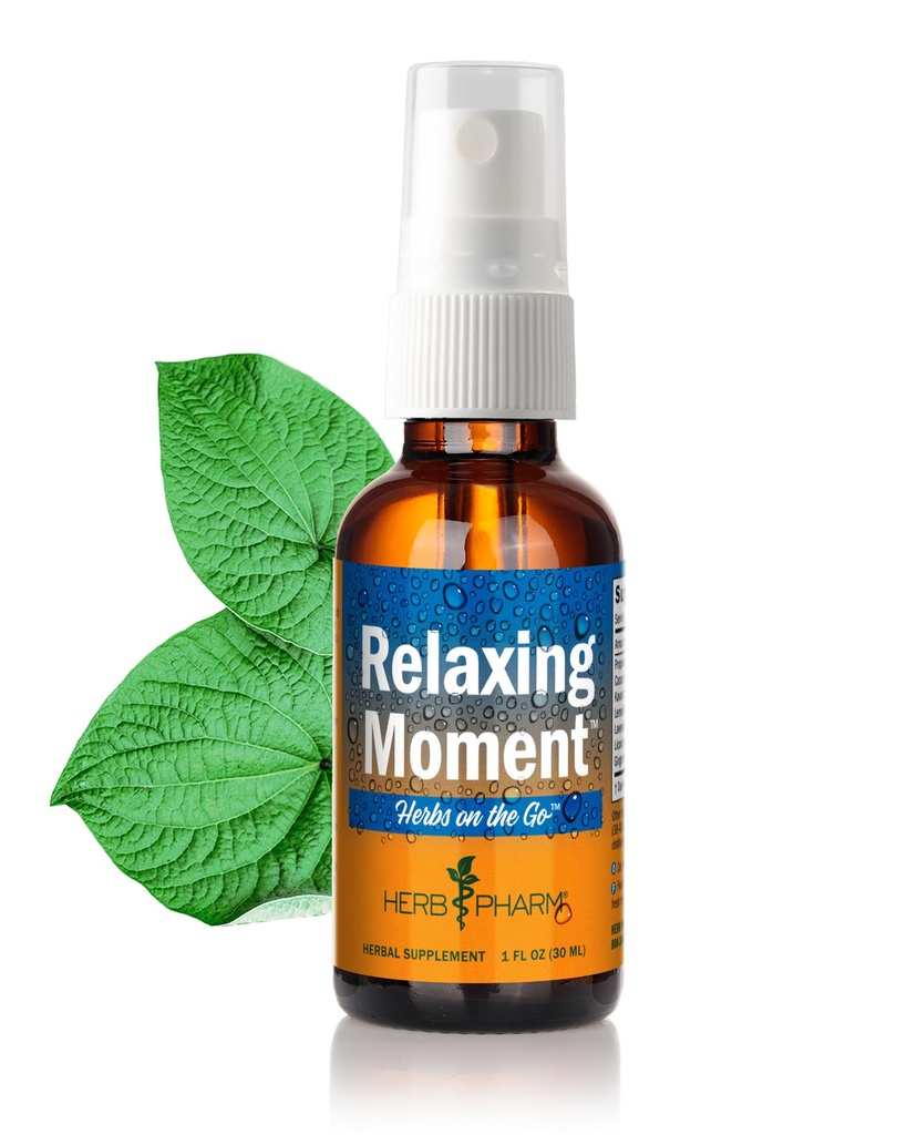 Herb Pharm Herbs on the Go: Relaxing MomentTM Kava Kava Supplement Portable Spray 