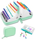 A8 Waterproof pil Organizer Set, Tweemaal daags grote pil Organizer voor zeven dagen, pil opslag met 14 kleur-gecodeerde zakjes, Herbruikbare reisgeneeskunde Organisator